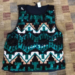 Sequined Crop Top